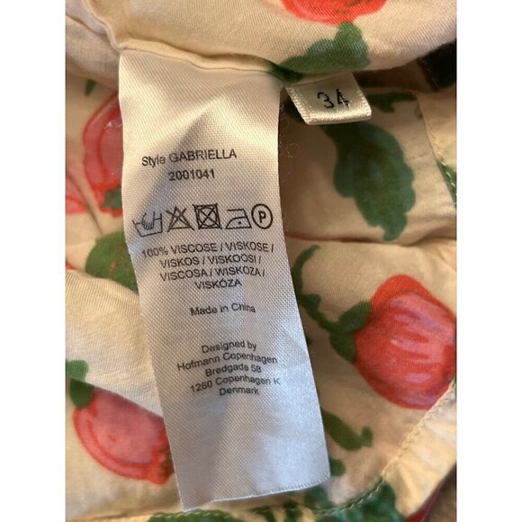 Hofmann Copenhagen Gabriella Shirt Dress in Cream 34 2 Womens Midi Tie - Picture 10 of 15